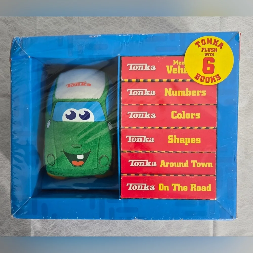 Tonka Truck Plush With 6 Books 3 Years & Up Learning Toys Hasbro